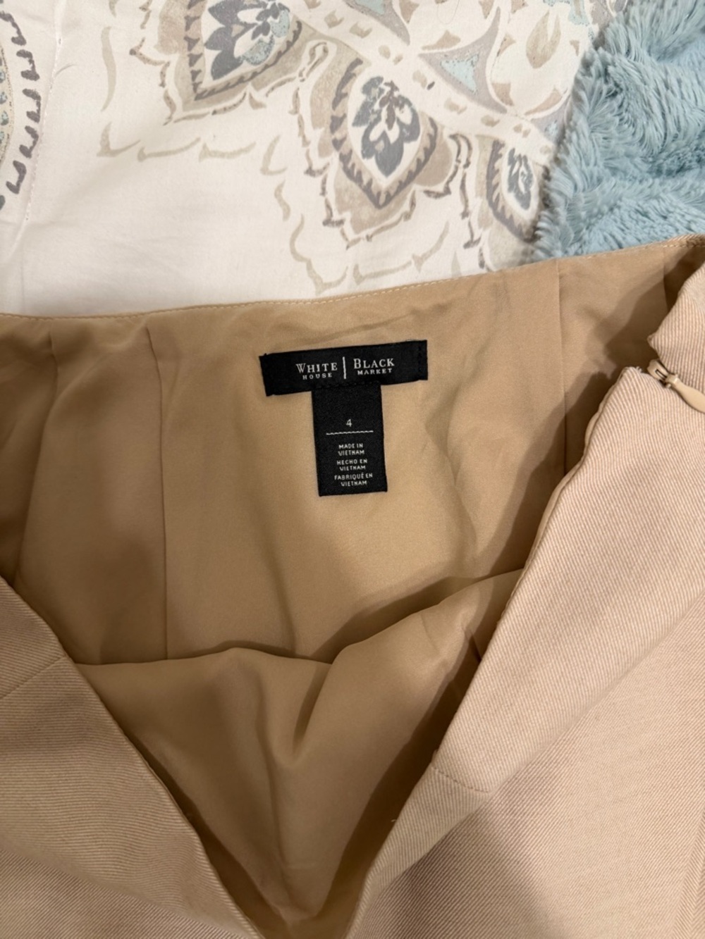 White House Black Market Beige/Tan Pencil Skirt
